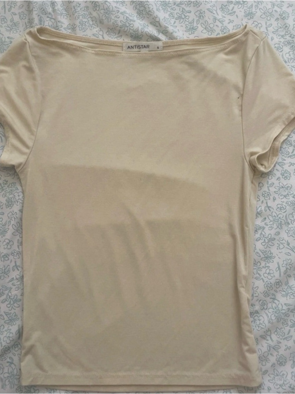 ANTISTAR Women's Short-Sleeve Crewneck Top in Light Beige